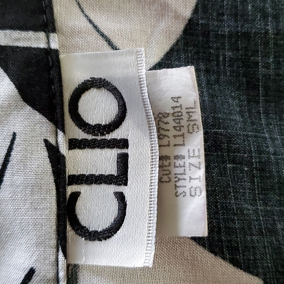 CLIO 2-piece outfit. Dress/Shirt Jacket. Black/White Floral. Sz. S. - Picture 9 of 11